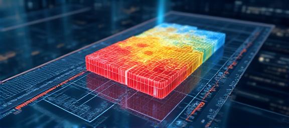 Color-coded heat map of mineral concentration data